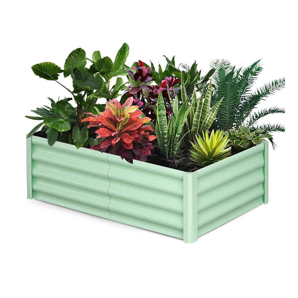 

Raised Garden Bed, 6x3x2 FT Metal Raised Garden Beds Outdoor, Rectangular Planter Box for Planting Plants, Vegetables and Flower
