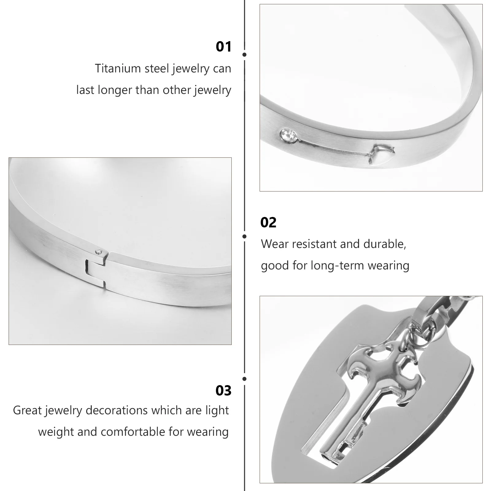 

2Pcs Couples Necklace Bracelet Combo Fine Craftsmanship Jewelry Set for Boyfriend Girlfriend Anniversary Romantic Gift Idea