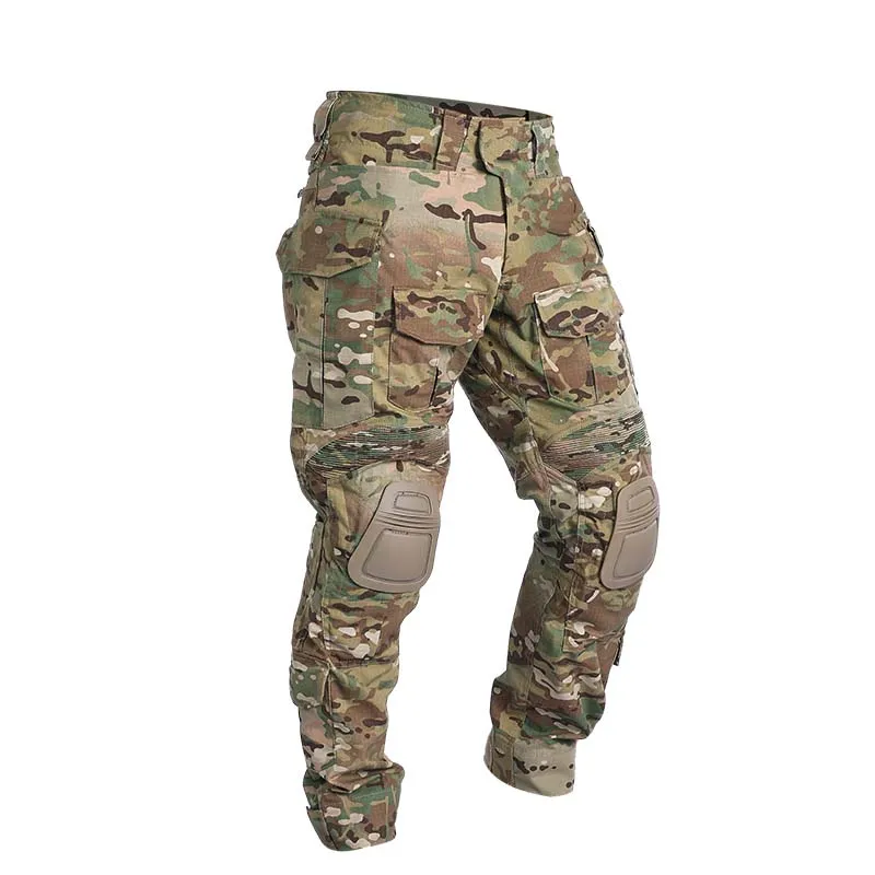 Outdoor Sports G3 Combat Pants with Knee Pads Airsoft Tactical Trousers Multi-pocket Cargo Pants Men Outdoor Hiking Trousers