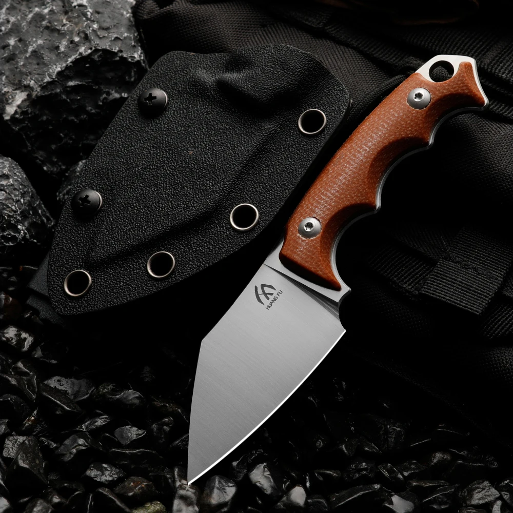 HUANG FU سكين خارجي عالي الصلابة، أداة محمولة ومتعددة الوظائف مناسبة لبيئات مختلفة، هدية للرجال