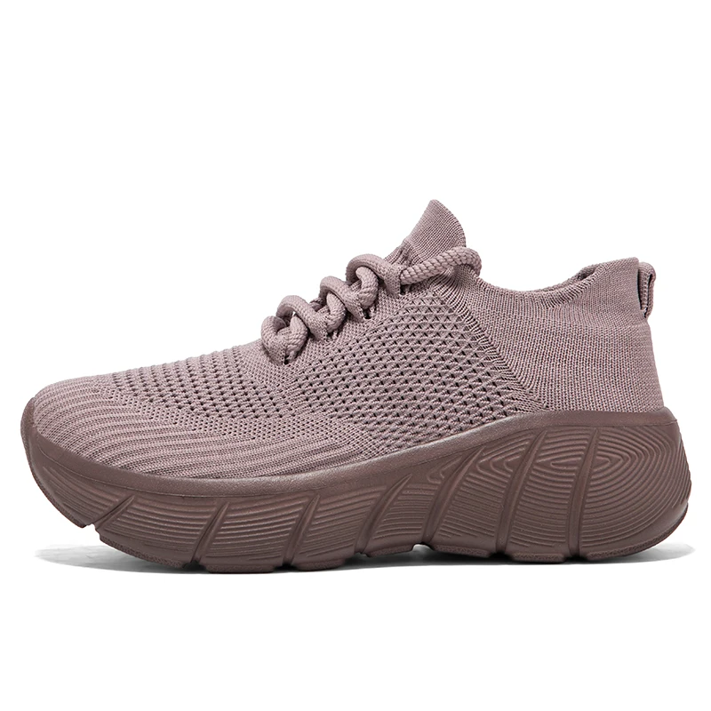 Lightweight Thick-Soled Height-Increasing Shoes for Men and Women, New Spring and Summer Mesh Breathable Sock Shoes, Sports and Casual Shoes view 4
