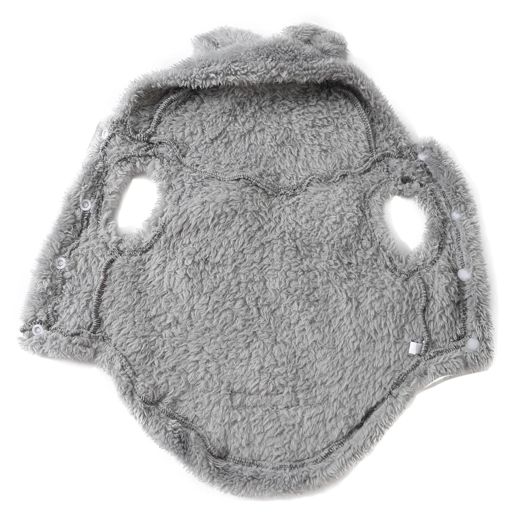 Weicher Fleece-Mantel für kleine und mittelgroße Hunde und Katzen, Winter, warm, Welpen-Kapuzenpullover, Jacke mit französischer Bulldogge, Chihuahua-Kleidung – Detail 7