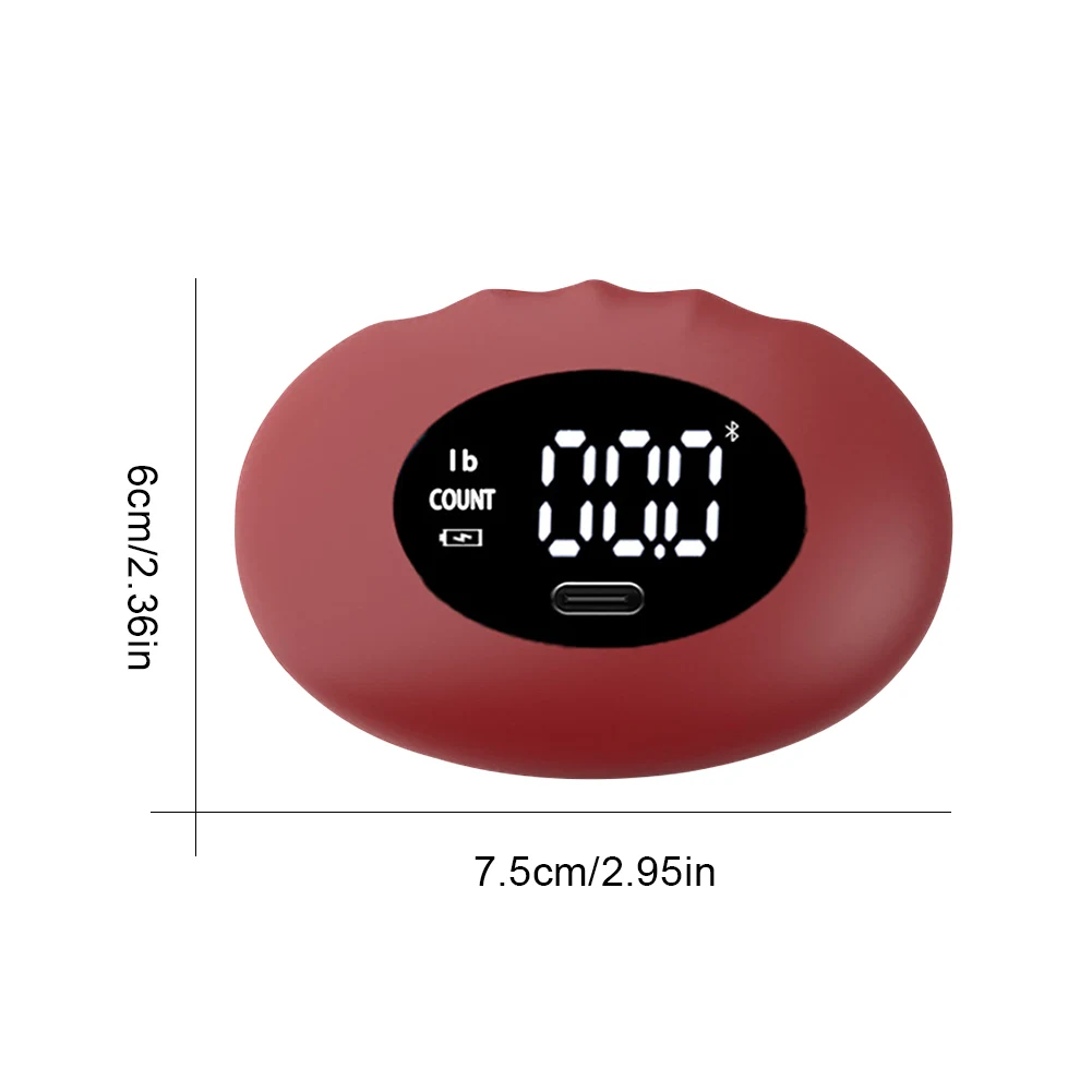 جهاز اختبار قوة القبضة، جهاز تدريب القوة الرقمي القابل لإعادة الشحن، مقياس قوة اليد من السيليكون، شاشة LED لتدريب القوة