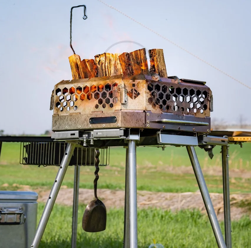 

Portable High Quality Stainless Steel Wood Stove Outdoor Camping Fire Pit