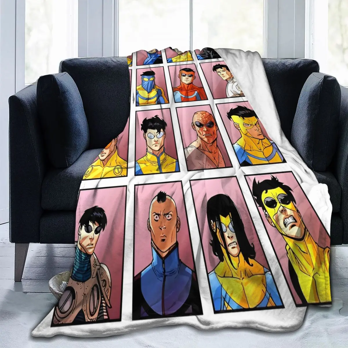 البطانيات التلفزيونية التي لا تقهر مارك غرايسون الصوف كل موسم متعددة الوظائف سوبر لينة رمي بطانية للسرير سيارة المفارش