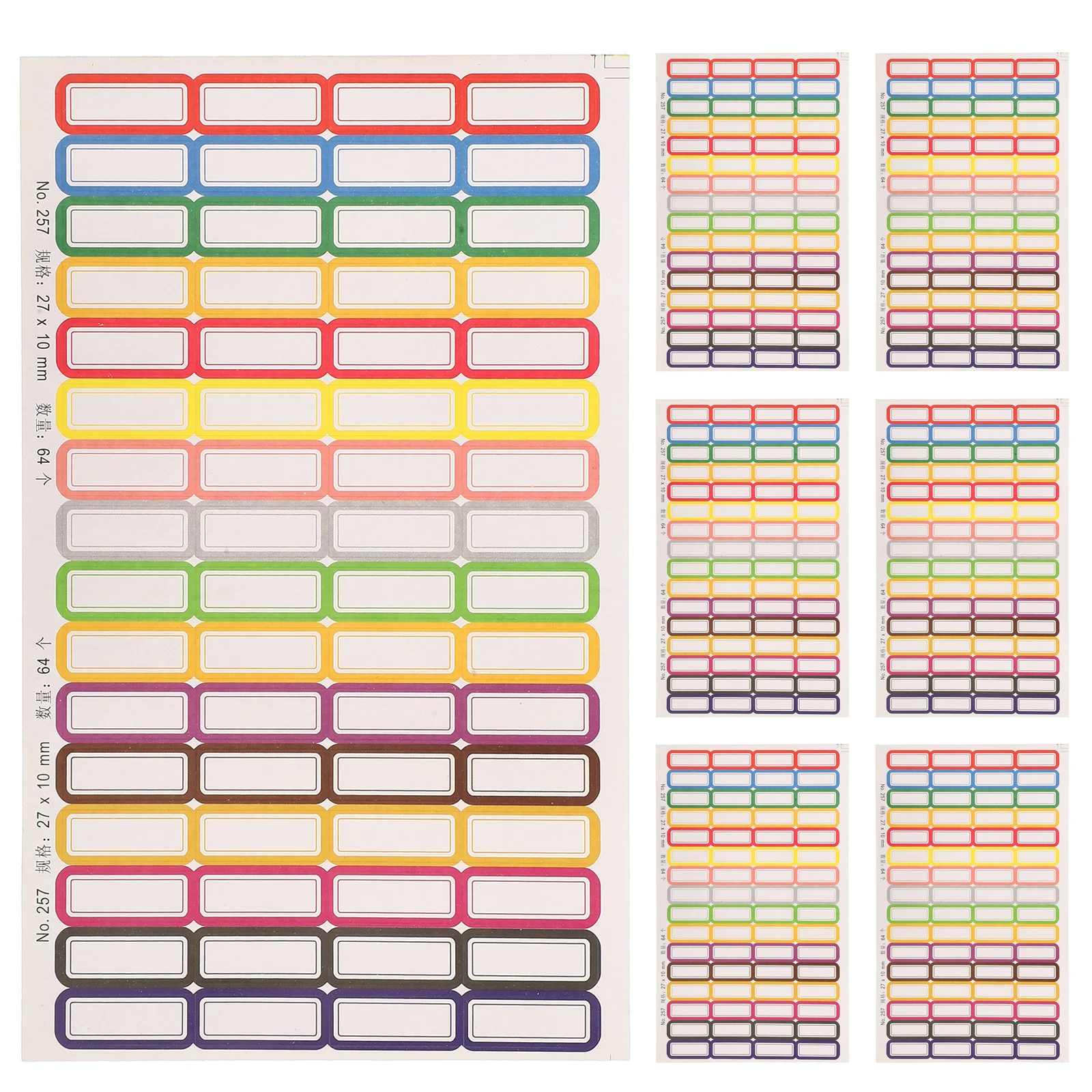 

20 Sheets Blank Name Labels Adhesive Waterproof Stickers For Bottle Pencil Computer Fridge Daycare School Classroom