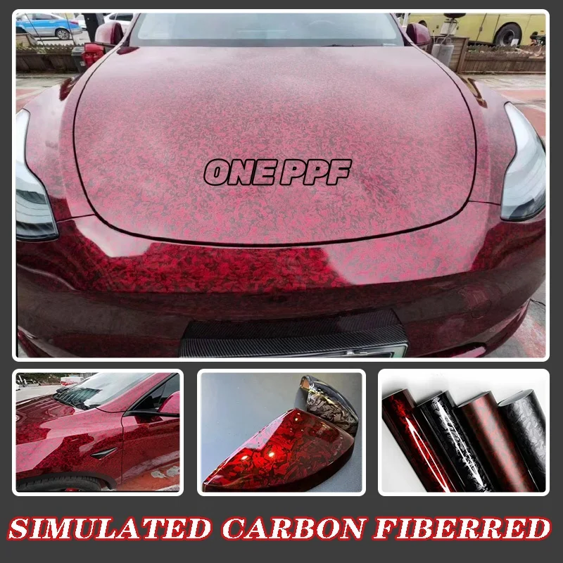 

Car Styling high glossy 5D black red silver carbon fiber vinyl film carbon fiber car wrap sheet Roll film tool Car sticker Decal