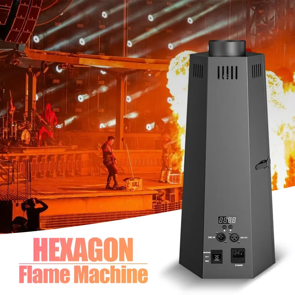 

200W Hexagonal Flame Thrower Equipped With DMX512 To Control Spray Effect Suitable For DJ Disco Family Party Concert Wedding