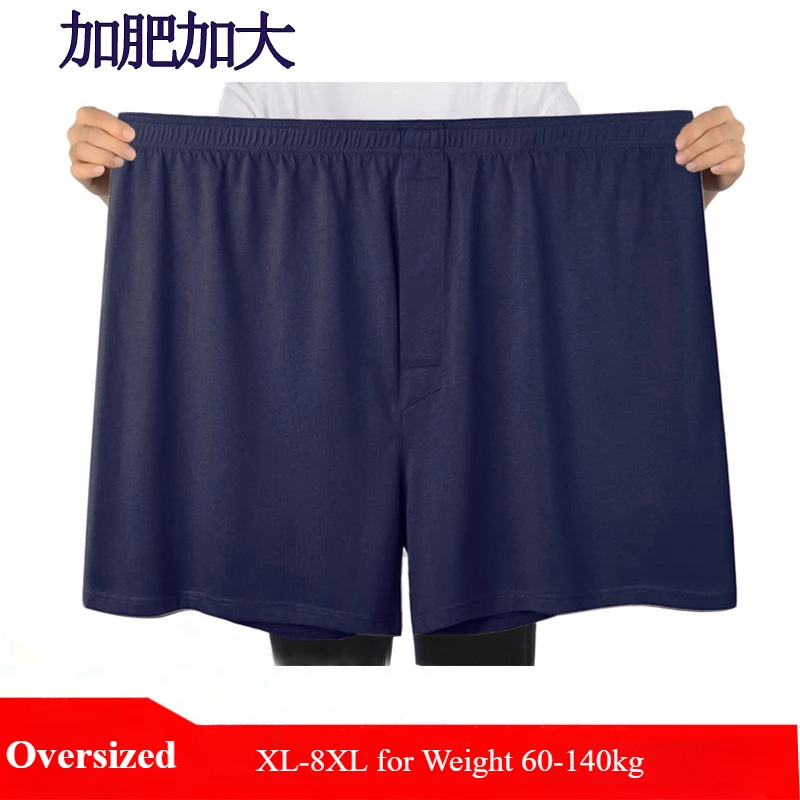 

8XL Oversized Loose Arrow Pants Men Soft Cotton High Waist Boxer Breathable Comfort Sleep Shorts Pajamas Male Homewear Bottoms