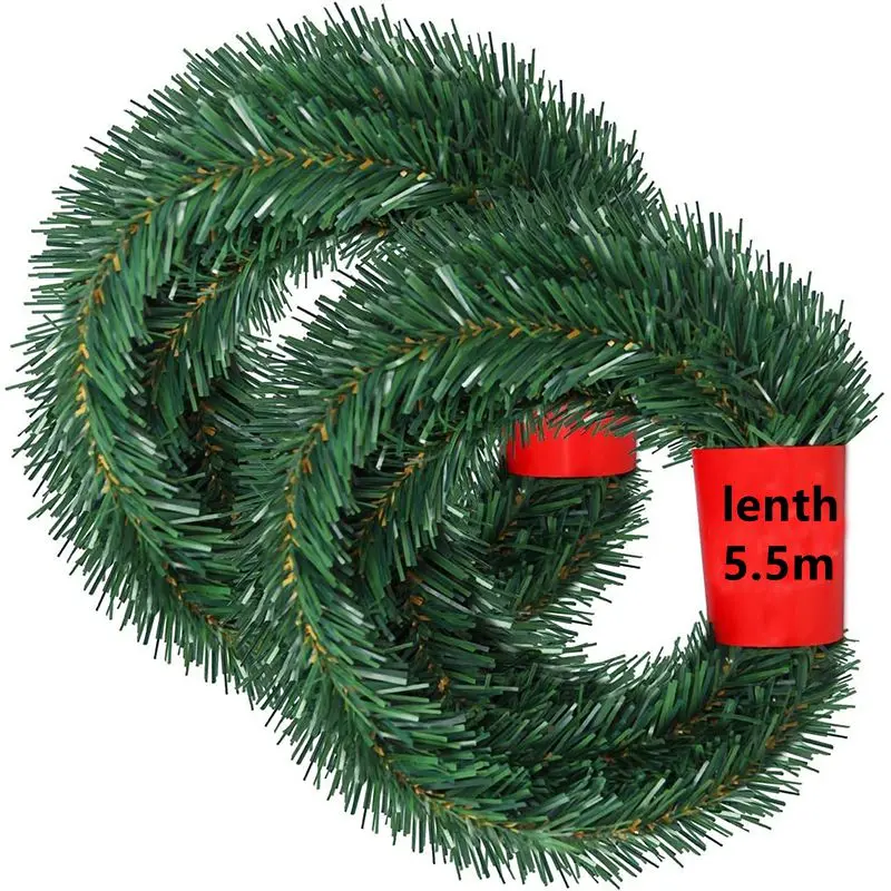 1Pcs Weihnachten Dekoration Grüne Girlande Künstliche Pflanze Kranz Ornament für Home Decor Party DIY Neue Jahr Weihnachten Baum Zubehör – Detail 1