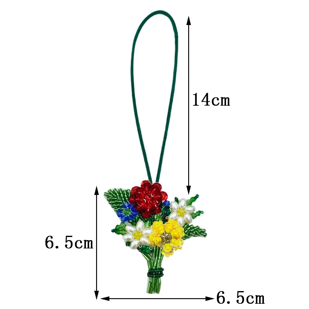

Multifunction DIY Rhinestone Flower Pendant Key Chain 3D Floral Lanyard Fashion Exquisite Bag Accessories Women