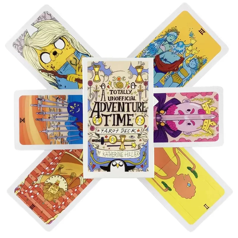 Adventure Time Tarot Deck English Visions Precognition Divination Edition Borad Playing Cards Fun Game for Party Adult Kid Girl