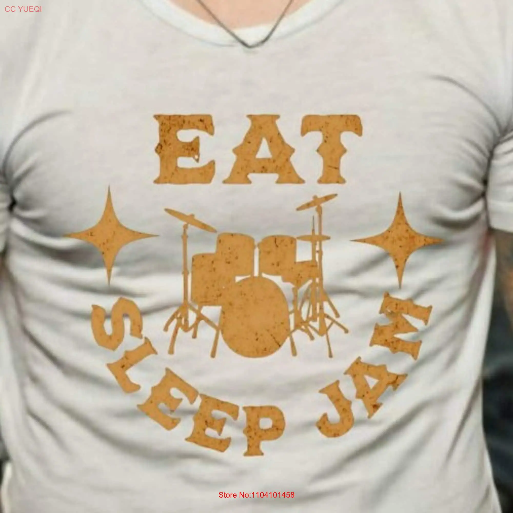 Rock T Shirt Eat Sleep Jam Music N Roll GifT Band long or short sleeves