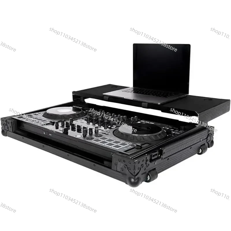 

Black DJ Flight Case DDJ-FLX10 with Laptop Platform & Wheels Flight Case
