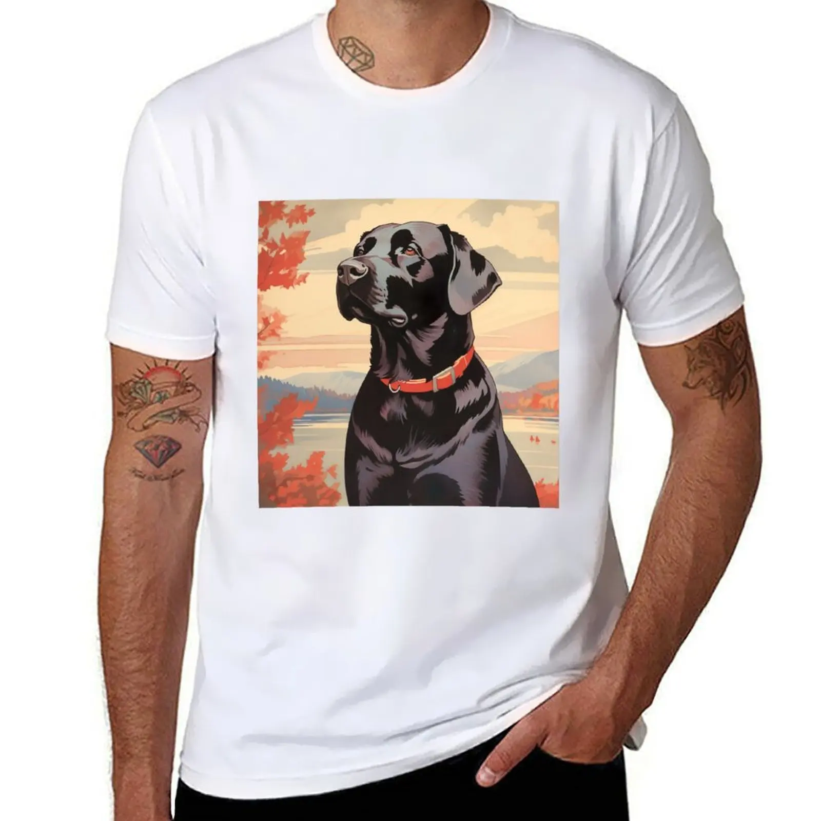 

Black Lab T-Shirt t shirts for man slim fit t shirt man cotton T-Shirt