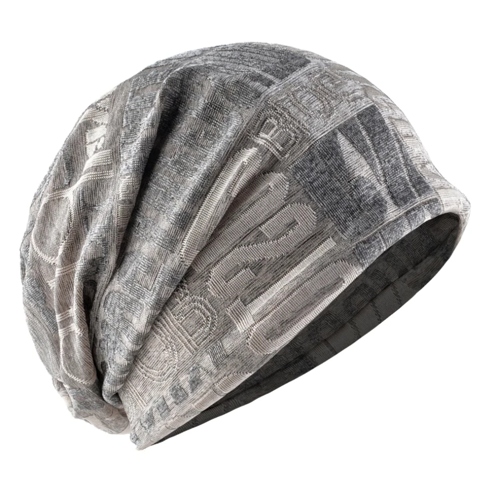 مزدوجة استخدام وشاح قبعة المرأة محبوك قبعات الجاكار الرجال وشاح قبعة في الهواء الطلق بونيه قبعة الدراجات عمامة ذيل حصان قبعة للنساء #1