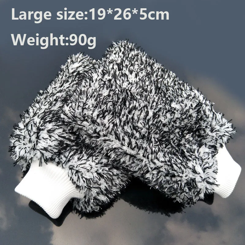 고밀도 스크래치 장갑 세차 양면 산호 벨벳 장갑, 부드러운 극세사 워시 미트, 두꺼운 대형 액세서리, 2 024