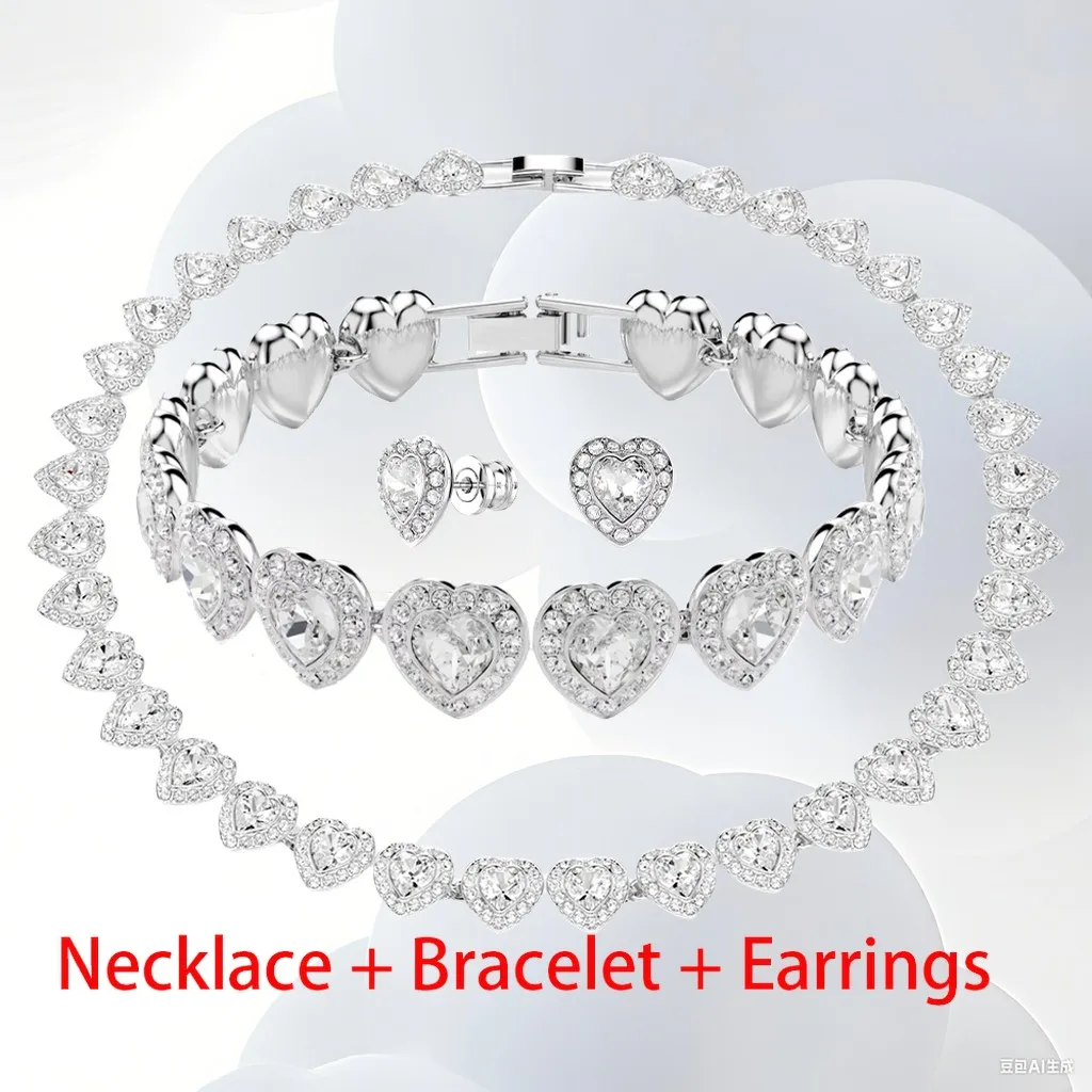 2026 New Arrival Exquisite Mixed-Cut Bridal Set for Women,Banquet Glamour Choice 3