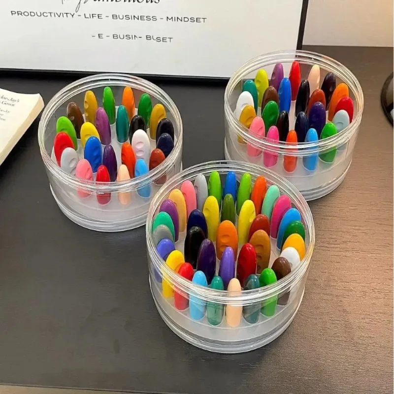Peanut Shaped Plastic Crayon Set Washable Erasable No Dirty Hands Kids Drawing Painting Tools