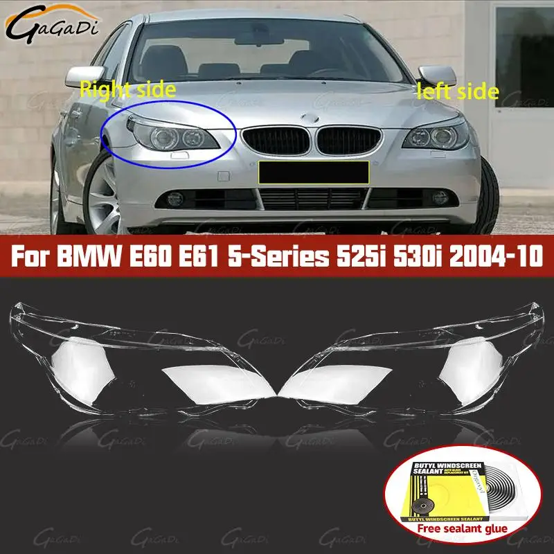 

Абажур для фар автомобиля подходит для BMW E60 E61 5-Series 525i 530i 2004-2010, корпус фары для отправки резиновой ленты