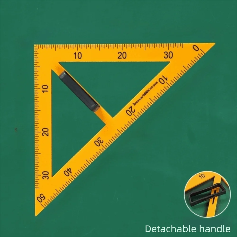 Large Triangular Ruler Teaching Triangle Ruler Practical Durable Math Geometry Angle Protractor Multifunction Multi-Size