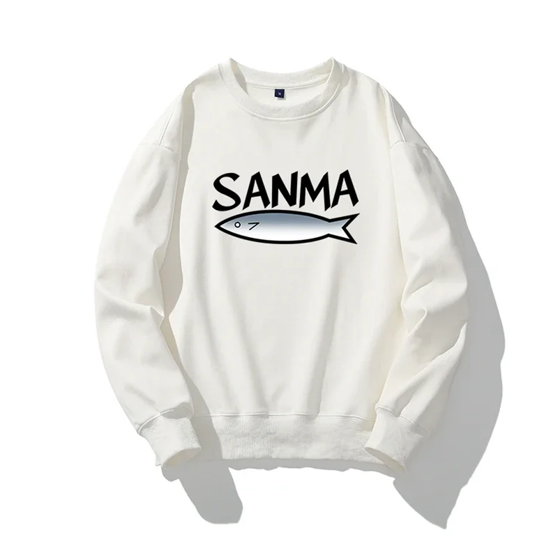 Unisex anime kinako Sanma o neck casual hoodie sweater