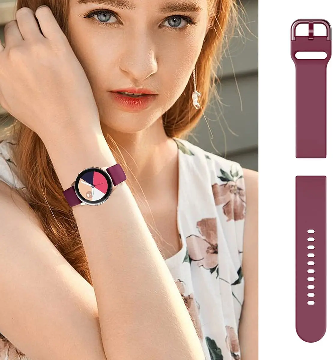 22/20mm Silicone Strap for Samsung Galaxy Watch 3/4/5/6/7 40mm 44mm Amazfit GTR4/GTS4/Bip6 Buckle For Huawei Watch 5/4/3-GT4/3/2