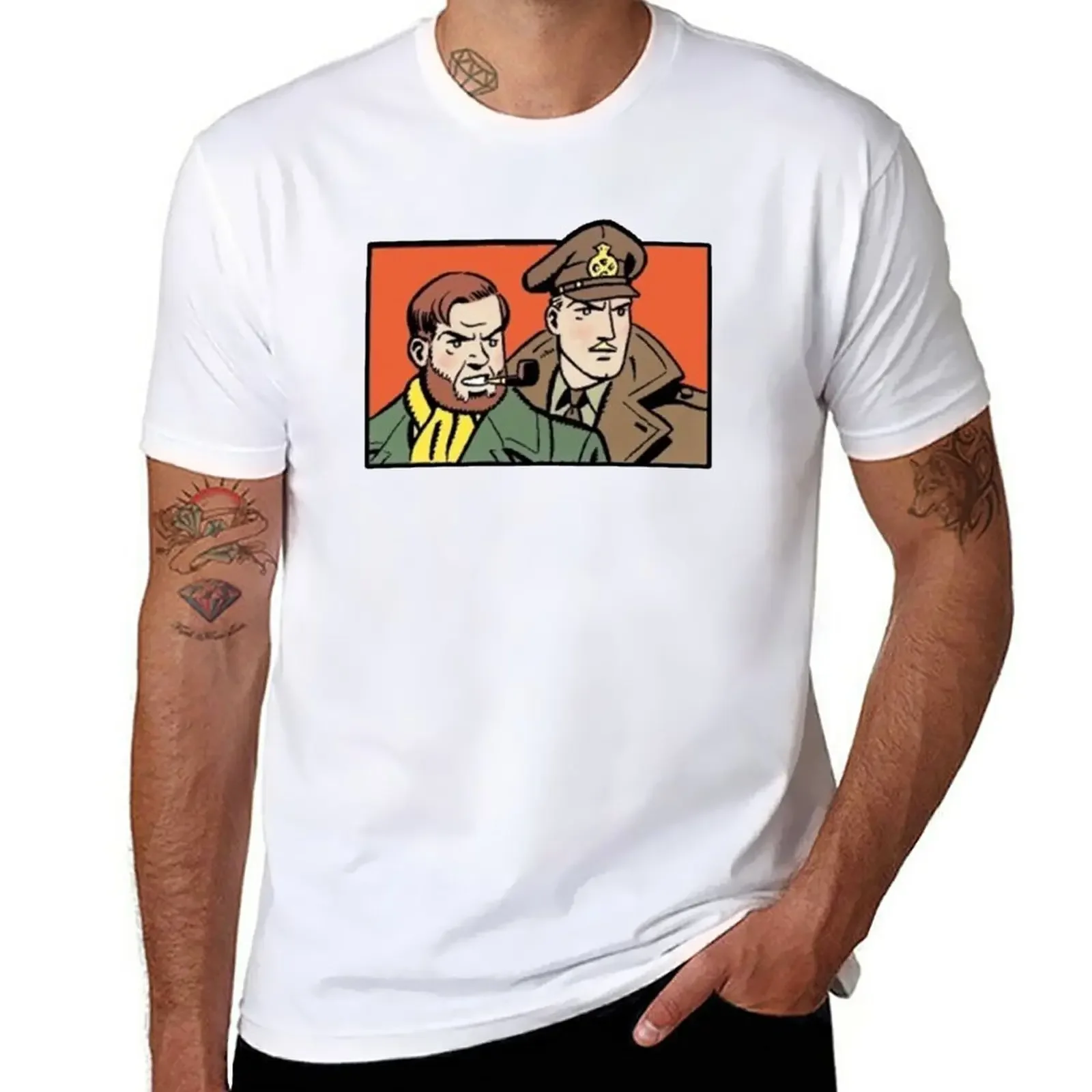 

Blake and Mortimer Banner Figures T-Shirt plain tees sports fans men clothes