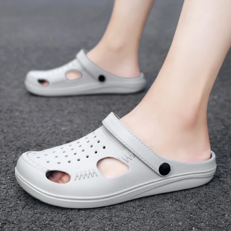 New Casual Men'S Eva Soft Bottom Non Slip Breathable Cool Slippers In Three Colors Sizes 39-44