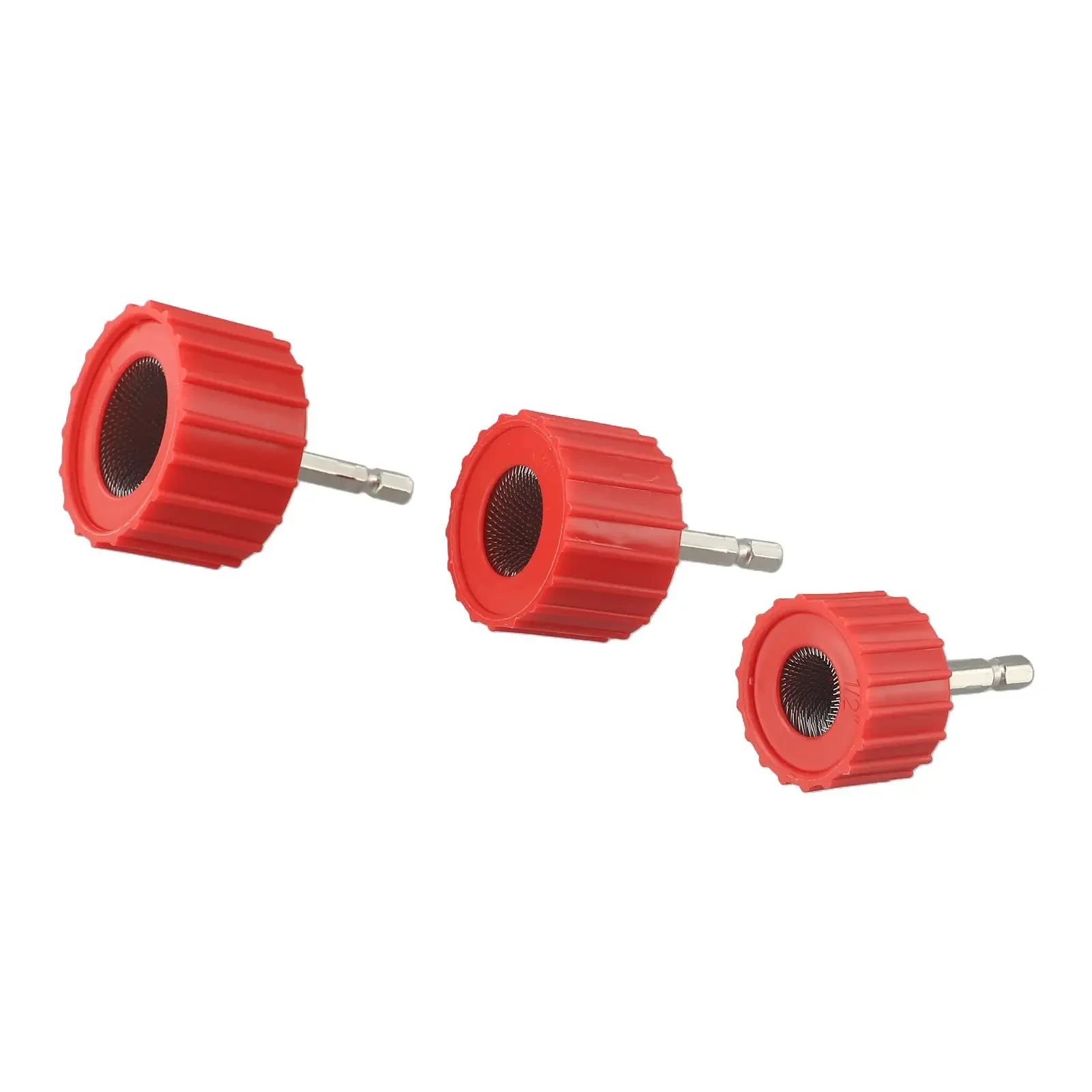 

Plumbing Maintenance Red Silver Pipe Cleaning Brush Hexagonal Shank Internal Locking Mechanism Clockwise Operation