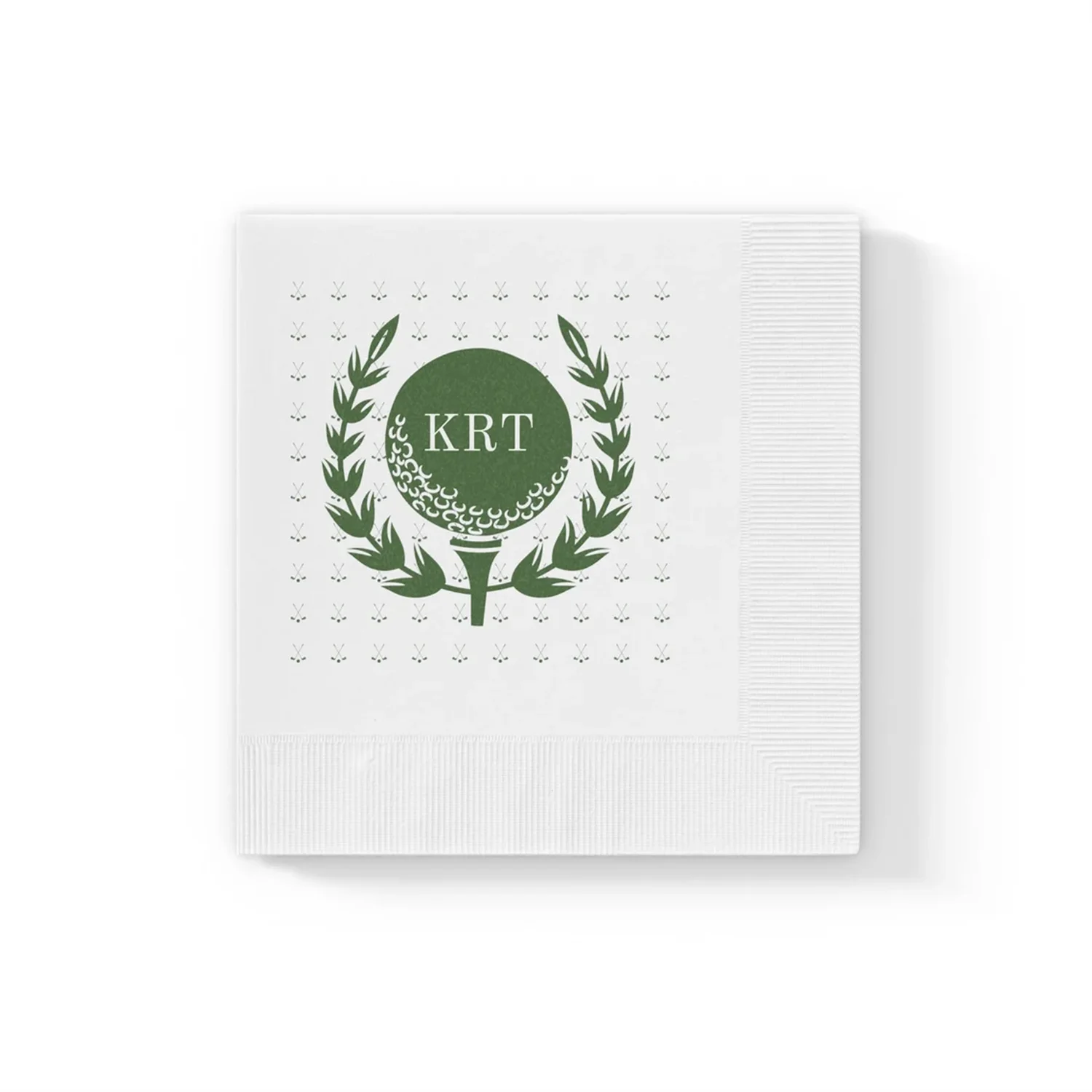 50 PCS White and Green Napkins. Cute Golf Theme. Perfect Present for Golfer or Hostess Gift!