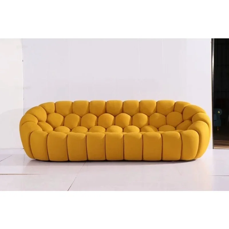 

Bubble sofa Bubble shaped cotton fabric small apartment curved creative Internet celebrity leisure designer furniture