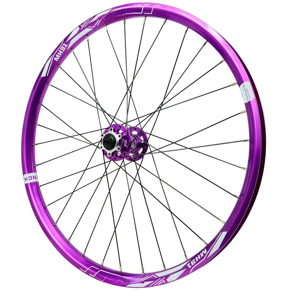 24-Inch PURPLE MTB Bike Wheelset AM Enduro DH 25mm Wide Hub 142 Thru Axle 135 QR 6 Pawls Aluminum Bicycle G3 Spokes HG MS XD