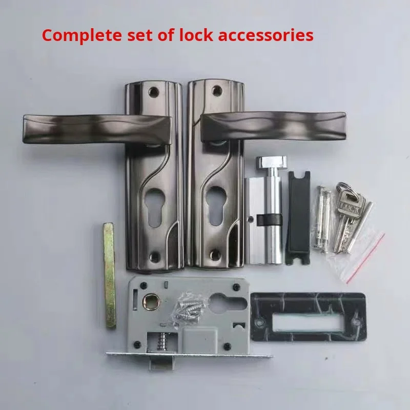 قفل الباب 125 مللي متر تباعد الفتحة الصغيرة 50 قفل Lron ورقة الصلب غرفة نوم غرفة قفل الباب الداخلي اكسسوارات استبدال قفل #2