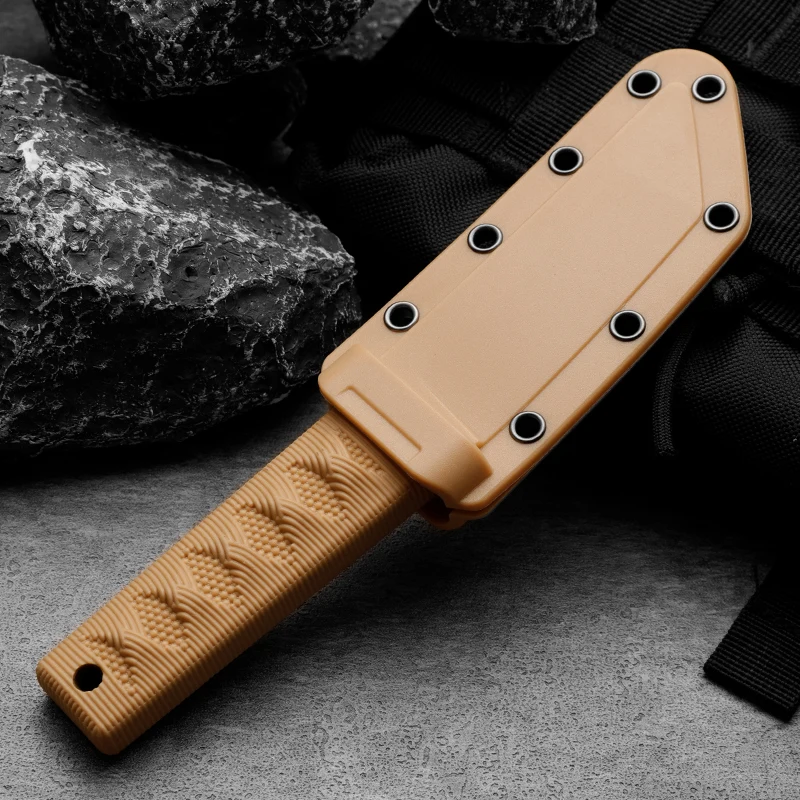 8CR13MOV Steel Hunting Knife, Survival Straight Knife, First Aid Tool Pocket Knife Outdoor Survival Knife Fixed Blade Men\'s Gift