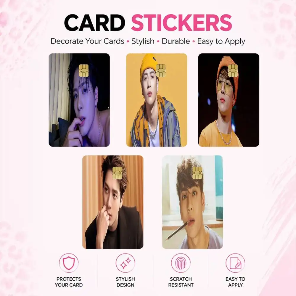wang jiaer High‑Res Game Chip Decals Credit Card Mini Waterproof Vinyl Ornament Useful Gift