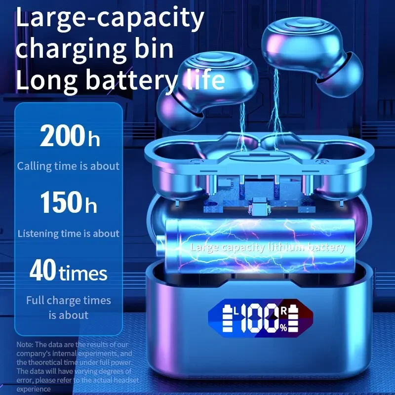 Słuchawki Bezprzewodowe Bluetooth X37 Zewnętrzne Sportowe Zestaw Słuchawkowy 5.3 z Pojemnikiem do Ładowania Wyświetlacz Dotykowy do Muzyki