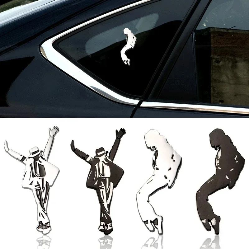 Car Styling Metal decoration Mark Commemorative Michael Jackson personality Tail Door Badge Auto Rear Trunk stickers Accessories