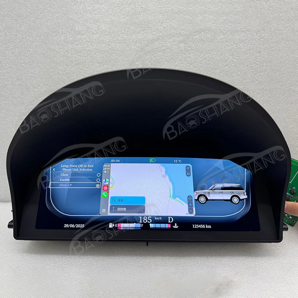 Upgrade 12,3 Zoll Linux System Tacho Panel Digital Instrument Cluster für V8 2002-2012 mit Carplay