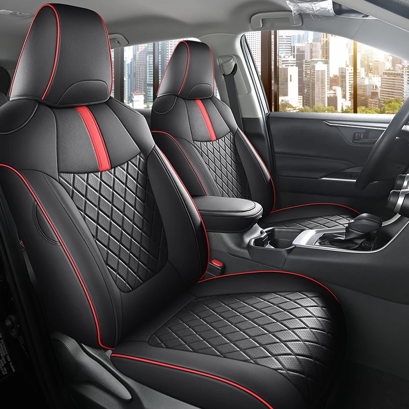 Custom Car Seat Covers Full Set For Toyota Corolla 2019 2020 2021 2022 2024 Waterproof Leather Cushion Seat Protective Cover