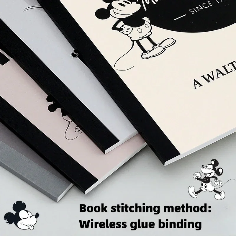 Disney Mickey and Minnie Cartoon A5 Hardcover Notebook with 80 Blank Inner Pages Student Cute Study Diary Stationery Supplies