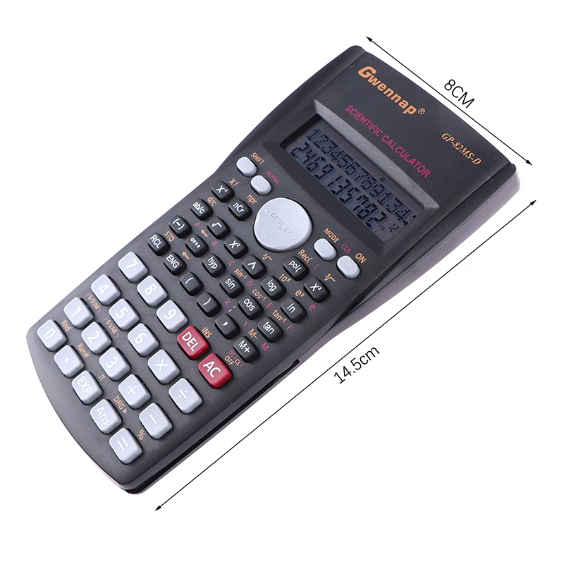 Calculatrice scientifique portable pour étudiant, calcul mathématique multifonction, calculatrice dédiée fuchsia, affichage à 2 lignes, déterminer