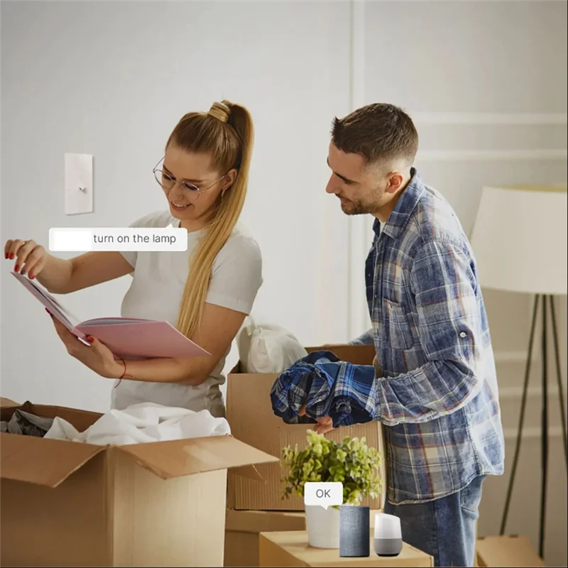 【Must-Haves】Smart Toggle Style Switch US Neutral Wire Required 3-Way Switch App Remote Control US-Plug