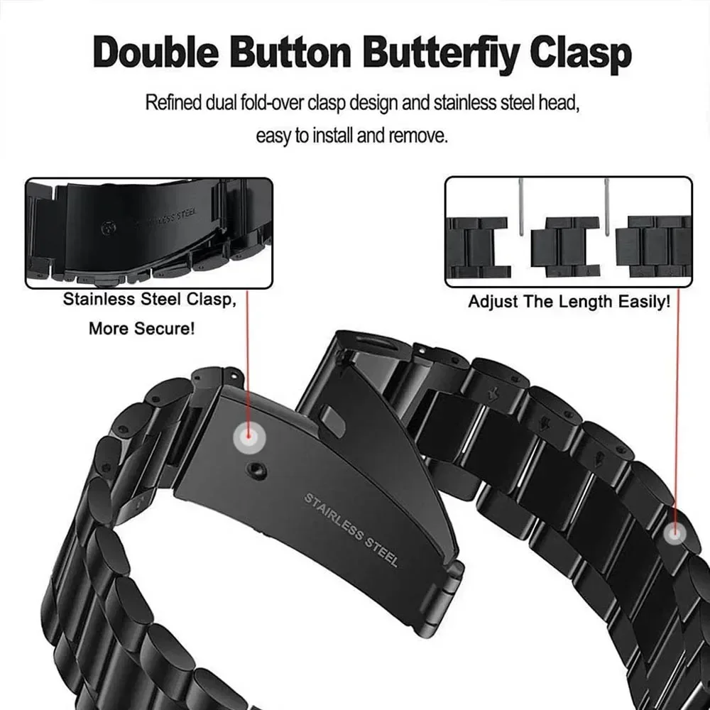 Quick Fit 22mm 26mmStainless Stee Strap For Garmin Watch Fenix 8 7X 7 Solar 6x Pro/Fenix 6 Pro /Fenix 6 Sapphire /Forerunner 935