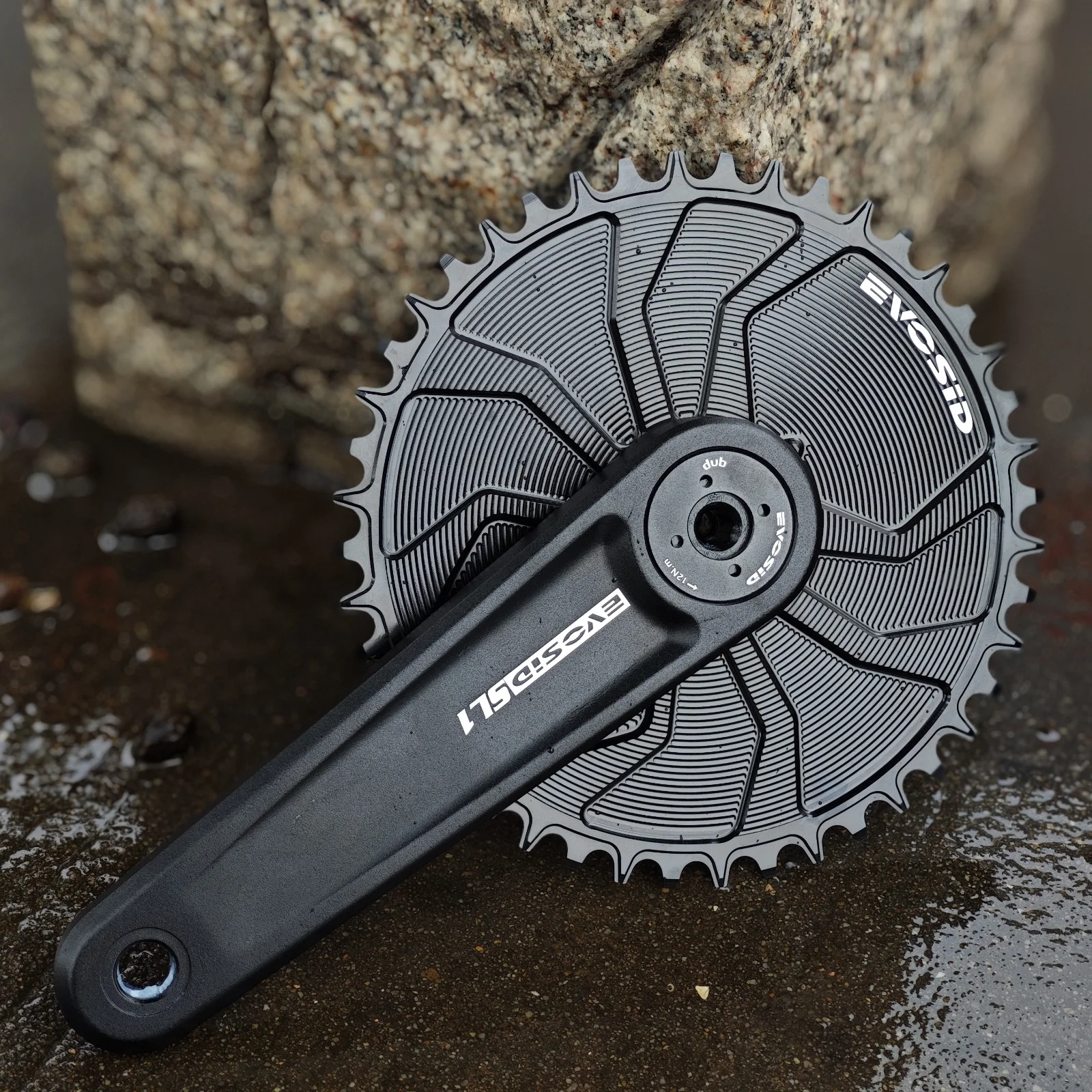 EVOSID Gravel Rennrad 3-Loch-Kettenblatt schmale breite Zähne, 0 mm Versatz, 40T-56T Rundscheibe, 8-13-Gang-Kette, solide Scheibe – Detail 10