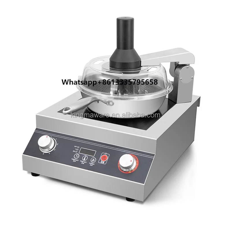 

Robot Cook Machine Full Automatic Non Stick Pan Cooking Machine Automatic Fried Rice Wok Machine Motor New Product 2020 Sliver