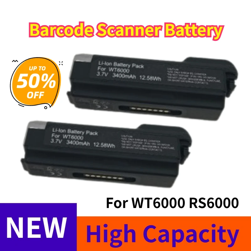 

3.7V 3400mAh BTRY-NWTRS-33MA-01 Barcode Scanner Battery for WT6000 RS6000 Long Battery Life