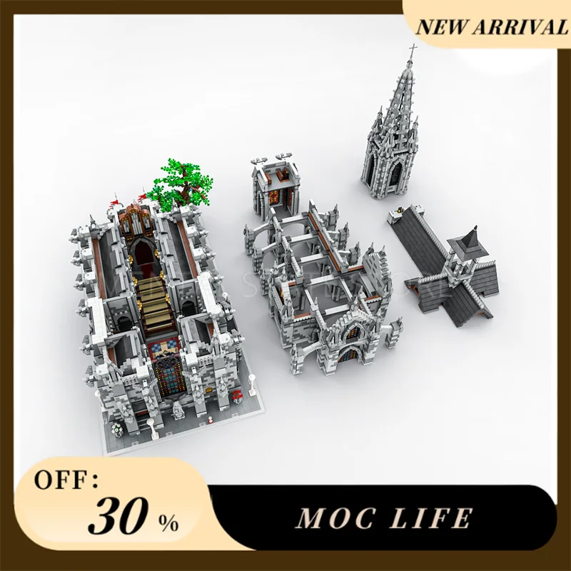 [22023PCS] Cattedrale MOC personalizzata Blocchi di costruzione creativi Set STEM Giocattoli educativi Kit modello di costruzione fai da te Regali di compleanno