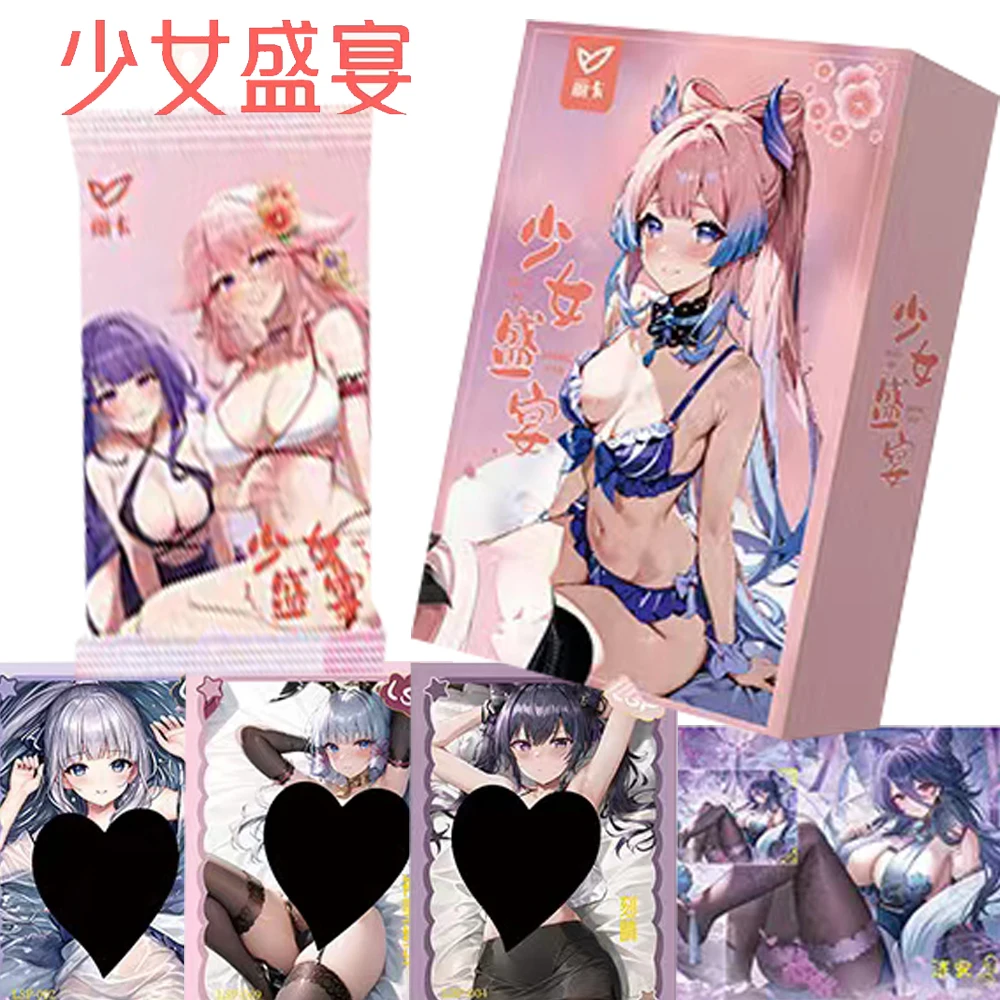 

Girl's Feast Goddess Story Collection Cards Anime Game Beauties Attractive Bunny Girl Cosplay Grating Card Table Toys Kids Gifts