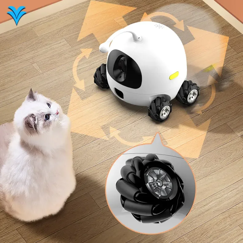 Wholesale Smart Automatic Pet Toy Robot App Controlled with HD Camera Dog Toy Companion Cat Toy